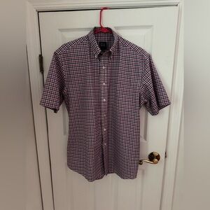 Jos. A. Bank Men's Red and Blue Plaid Shirt